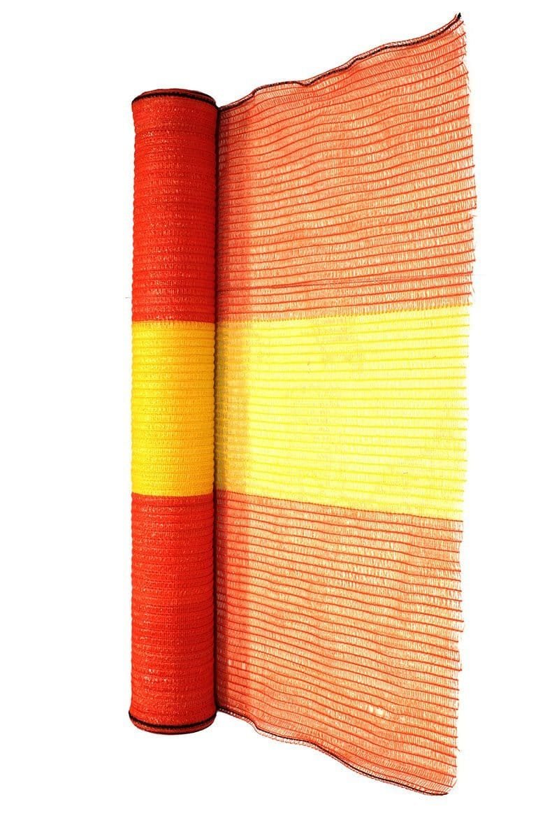 רשת בטיחות כתום/צהוב גובה 1 מטר - גליל