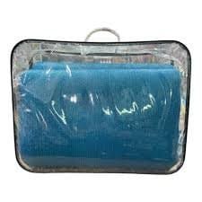 רשת צל 90% תפור טבעות 4X5 בצבע כחול