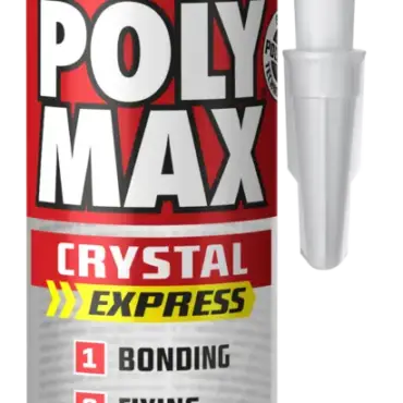 דבק פולימקס POLYMAX שקוף קריסטלי בתרמיל 300 מ"ל BISON HT