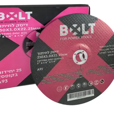 דיסק חיתוך ברזל BOLT 9x1/8